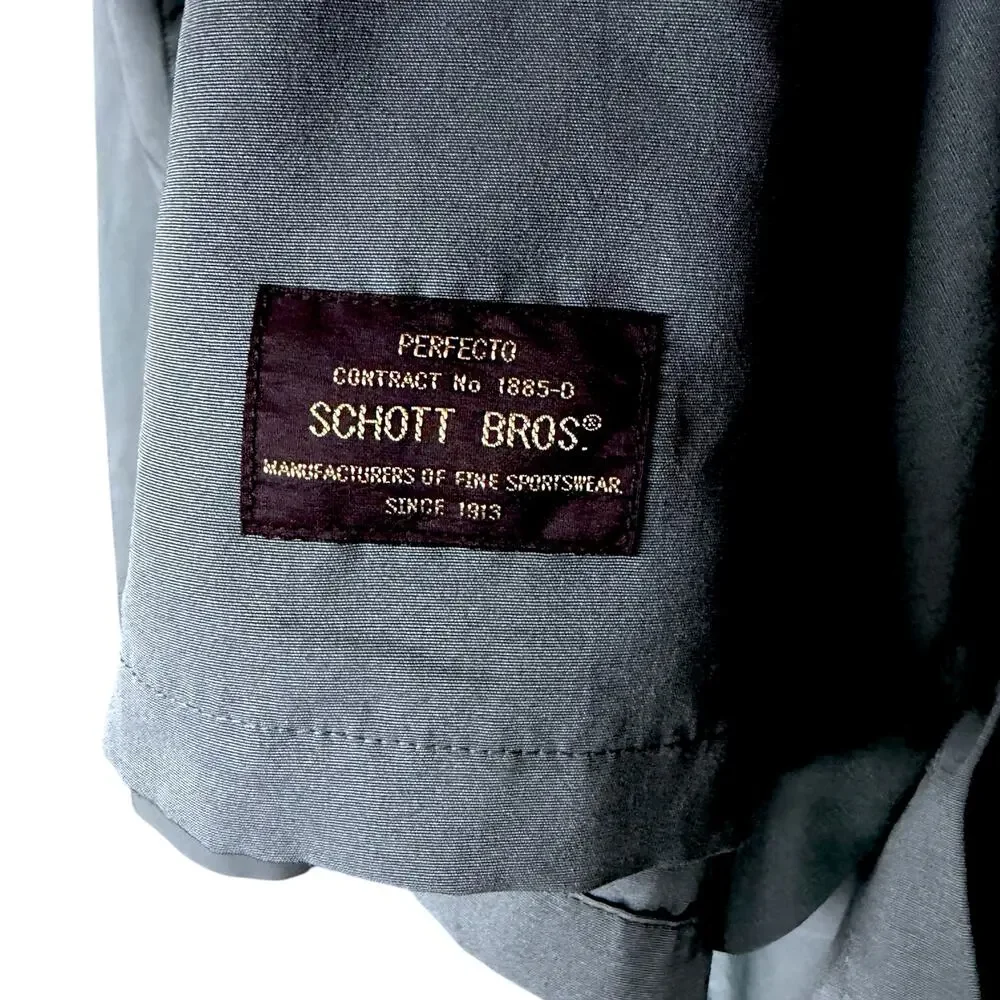 Schott Brothers NYC Long Sleeve Dark Green Embroidered Work Shirt Size L - Picture 8 of 10